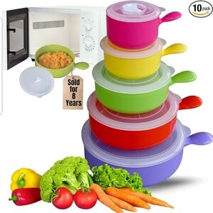 Colorful Stackable Microwave Safe Bowls Set